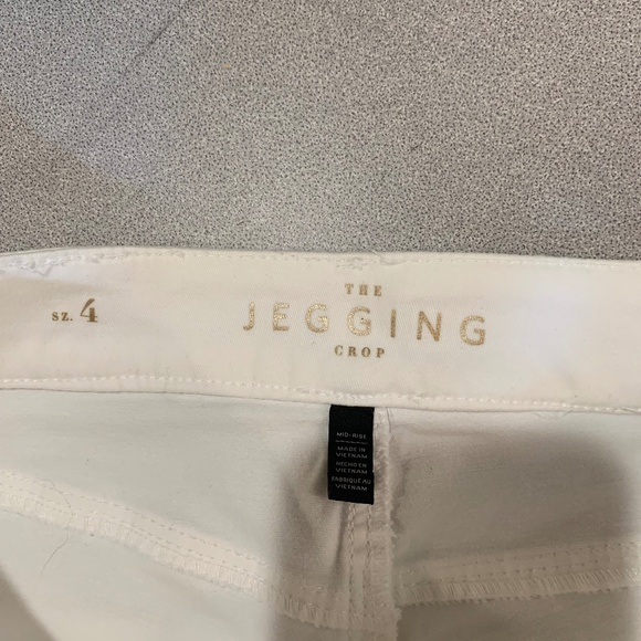 White House Black Market White The Jegging Crop Pants sz 4 - Picture 5 of 7